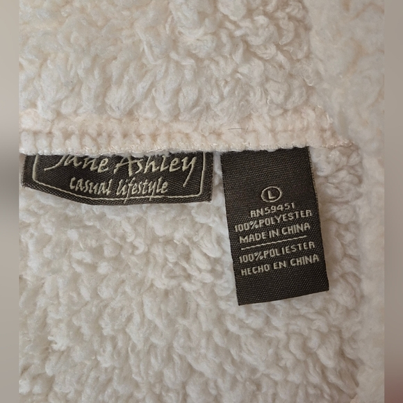 Jane Ashley Sherpa Fleece Lined Vest Full Zip Women’s Size L - Picture 8 of 9